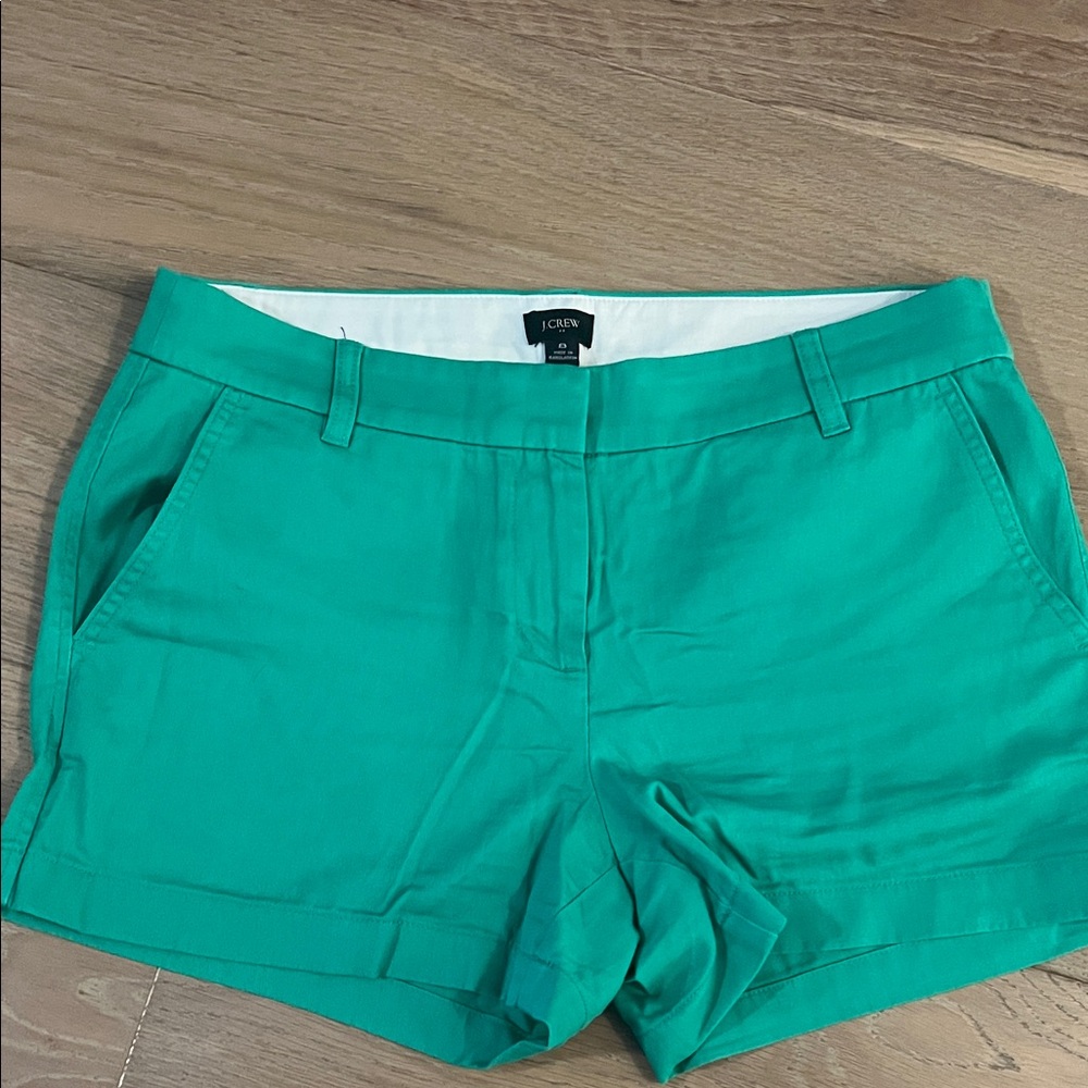 J. Crew High Waist Green Shorts